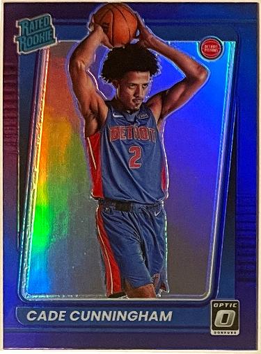 Cade Cunningham 2021-22 Panini Donruss Optic Purple Prizm Rookie Card (RC) #161 (Detroit Pistons)-Powers Sports Memorabilia