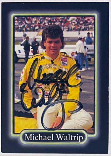 Michael Waltrip Autographed 1990 Maxx NASCAR On Card Auto #30- COA-Powers Sports Memorabilia