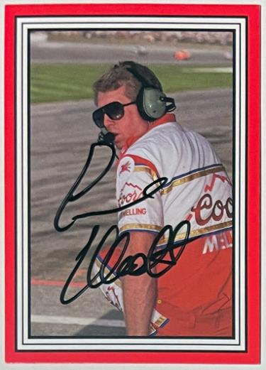 Bill Elliott Autographed 1991 Maxx The Elliott Team NASCAR On Card Auto- COA-Powers Sports Memorabilia