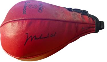 Muhammad Ali Autographed Everlast Red Gyro Leather Boxing Speed Bag?Çô Beckett/COA/PHOTO-Powers Sports Memorabilia