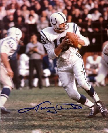 Johnny Unitas Autographed Baltimore Colts 8x10 Photo- Beckett Review/NFL Alumni LOA-Powers Sports Memorabilia