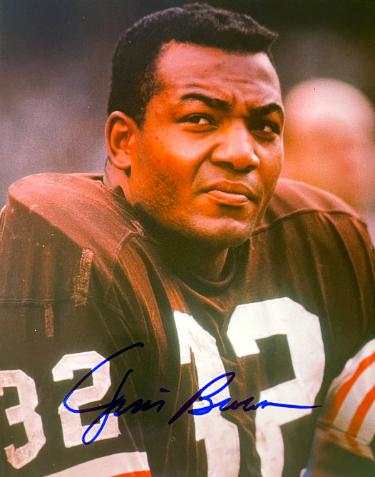 Jim Brown Autographed Cleveland Browns 8x10 Photo- Beckett Review/NFL Alumni LOA-Powers Sports Memorabilia