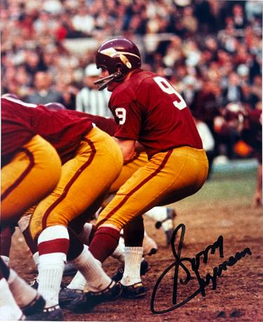 Sonny Jurgensen Autographed Washington 8x10 Photo- Tuff Stuff LOA/Show Ticket/HOF-Powers Sports Memorabilia