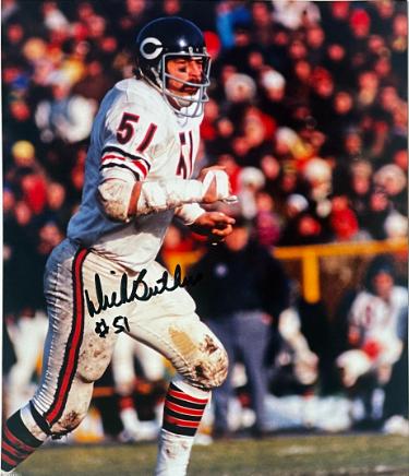Dick Butkus Autographed Chicago Bears NFL 8x10 Photo #51- Tuff Stuff COA/Show Ticket-Powers Sports Memorabilia
