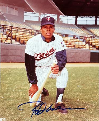 Rod Carew Autographed Minnesota Twins MLB Licensed 8x10 Photo- COA/HOF-Powers Sports Memorabilia