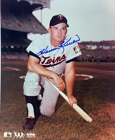 Harmon Killebrew Autographed Minnesota Twins MLB Licensed 8x10 Photo- COA/Autograph Show Ticket - CTBL_042595-Powers Sports Memorabilia
