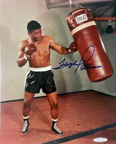 Floyd Patterson Autographed Boxing 8x10 Photo- Sports World Collectibles #A48516 & COA-Powers Sports Memorabilia