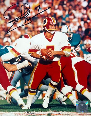 Joe Theismann Autographed Washington NFL Licensed 8x10 Photo #7- Tuff Stuff COA/Show Ticket-Powers Sports Memorabilia