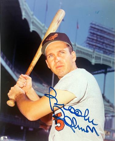 Brooks Robinson Autographed Baltimore Orioles MLB Licensed 8x10 Photo imperfect- Collector's Showcase COA-Powers Sports Memorabilia