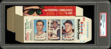 1966 Bazooka Complete Box Roberto Clemente/Tony Cloninger/Dean Chance- PSA Graded 4 VG-EX-Powers Sports Memorabilia