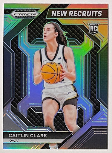 Caitlin Clark 2024 Panini Prizm Draft Picks New Recruits Rookie Card (RC) #14 (Iowa/Indiana Fever)-Powers Sports Memorabilia