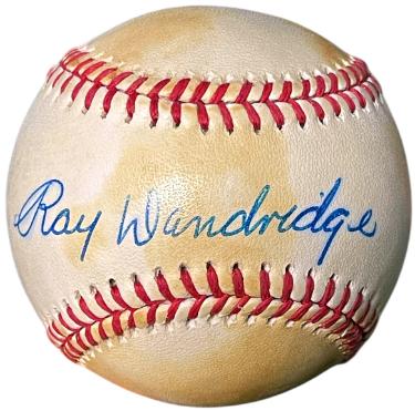 Ray Dandridge Autographed ROAL Rawlings Official American League Baseball very minor tone- COA (Millers/Cubans) - CTBL_042695-Powers Sports Memorabilia