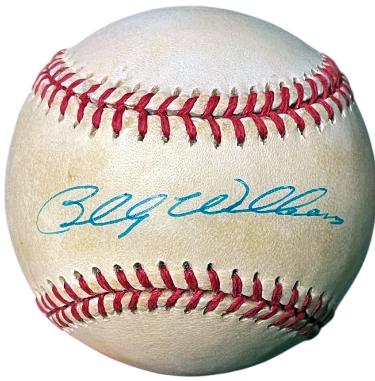 Billy Williams Autographed RONL Rawlings Official National League Baseball toned- COA (Chicago CUbs)-Powers Sports Memorabilia