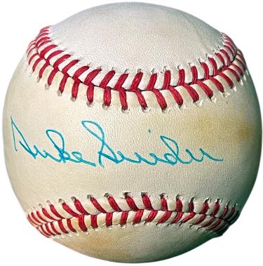 Duke Snider Autographed Official Rawlings RONL National League Baseball toned- COA (Dodgers/HOF)-Powers Sports Memorabilia