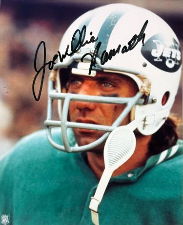 Joe Namath Autographed New York Jets NFL Licensed 8x10 Photo w/ Willie- Beckett Review/Tuff Stuff COA/Photos-Powers Sports Memorabilia