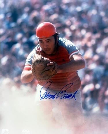 Johnny Bench Autographed Cincinnati Reds MLB Licensed 8x10 Photo- Tuff Stuff COA (HOF/2X MVP)-Powers Sports Memorabilia