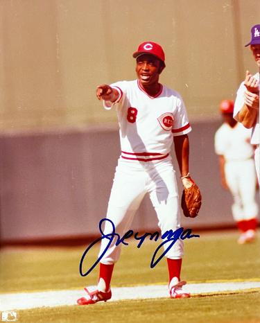 Joe Morgan Autographed Cincinnati Reds MLB Licensed 8x10 Photo- Tuff Stuff COA (HOF) - CTBL_042736-Powers Sports Memorabilia