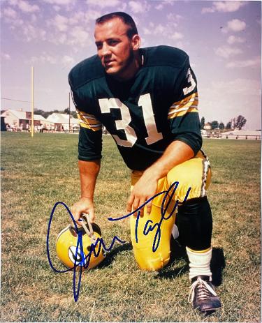 Jim Taylor Autographed Green Bay Packers 8x10 Photo imperfect- COA (HOF/4 X NFL Champ)-Powers Sports Memorabilia