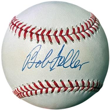 Bob Feller Autographed Official Rawlings ROAL American League Baseball minor tone- COA (Cleveland/HOF)-Powers Sports Memorabilia