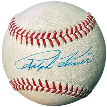 Ralph Kiner Autographed RONL Official National League Baseball imperfect- COA (Pittsburgh Pirates)-Powers Sports Memorabilia