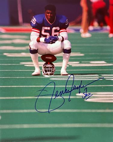 Lawrence Taylor Autographed New York Giants 8x10 Photo #56 imperfect- NFL Alumni, Inc. LOA-Powers Sports Memorabilia