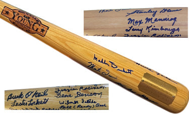 Negro League Tribute Autographed Young Co Blonde Bat-14 sigs 20/50 -Beckett Irvin/Ratcliff/Day/Cash/Leonard/O?ÇÖNeil/Gibson/Fields-Powers Sports Memorabilia