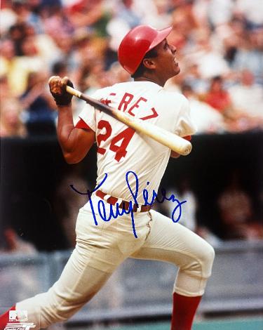 Tony Perez Autographed Cincinnati Reds MLB Licensed 8x10 Photo imperfect- COA/CSA Show Ticket-Powers Sports Memorabilia