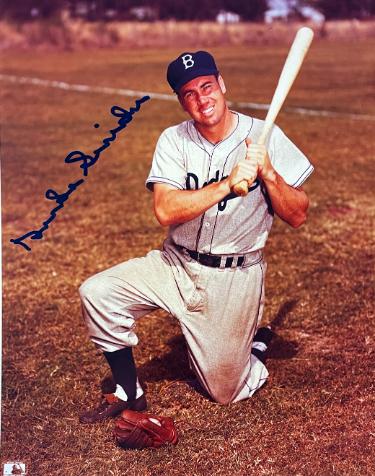 Duke Snider Autographed Brooklyn Dodgers MLB Licensed 8x10 Photo imperfect- Tuff Stuff COA-Powers Sports Memorabilia