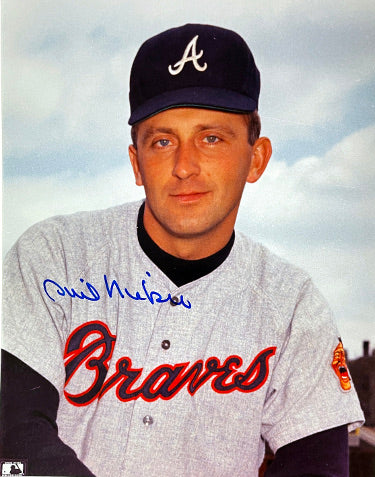 Phil Niekro Autographed Atlanta Braves MLB Licensed 8x10 Photo imperfect- Tuff Stuff COA-Powers Sports Memorabilia
