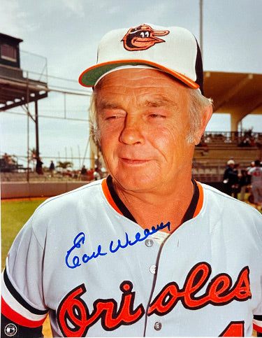 Earl Weaver Autographed Baltimore Orioles MLB Licensed 8x10 Photo imperfect- Tuff Stuff LOA/Show Ticket-Powers Sports Memorabilia
