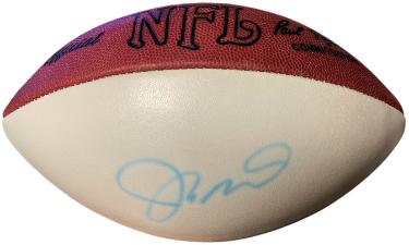Joe Montana Autographed OFC Wilson NFL White Panel Leather Football Tagliabue Lt Sig -Beckett (HOF/4XSB Champ/3X MVP)-Powers Sports Memorabilia