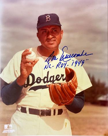 Don Newcombe Autographed Brooklyn Dodgers MLB Licensed 8x10 Photo NL ROY 1949 imperfect- COA-Powers Sports Memorabilia