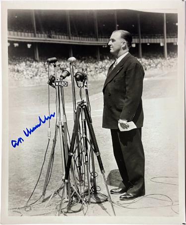 AB Chandler Autographed Vintage B&W 8x10 Photo imperfect- Stacks of Plaques COA (MLB Commissioner/HOF)-Powers Sports Memorabilia