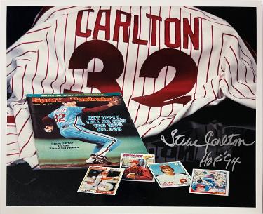 Steve Carlton Autographed Philadelphia Phillies Collage 8x10 Photo HOF '94- COA-Powers Sports Memorabilia