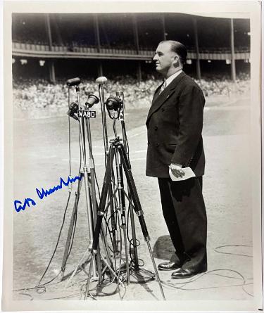 AB Chandler Autographed Vintage B&W 8x10 Photo imperfect- Stacks of Plaques COA (MLB Commissioner/HOF) - CTBL_042886-Powers Sports Memorabilia