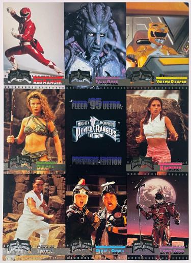 1995 Fleer Ultra-Mighty Morphin Power Rangers The Movie Trading Card Promo Sheet-Powers Sports Memorabilia