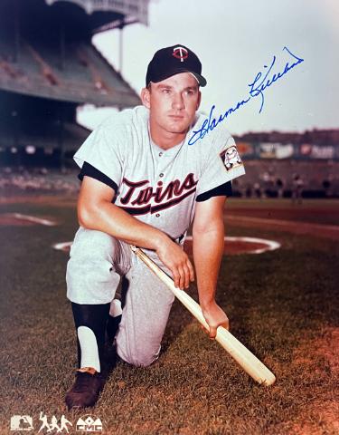 Harmon Killebrew Autographed Minnesota Twins MLB Licensed 8x10 Photo imperfect- COA/Show Ticket/Photos (HOF)-Powers Sports Memorabilia