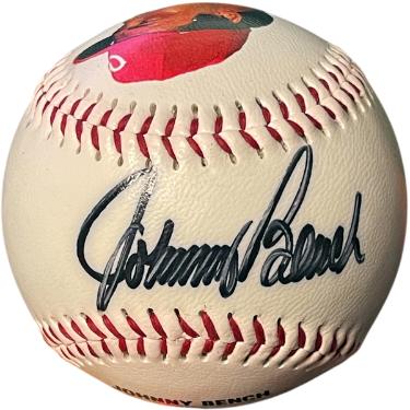 Johnny Bench Autographed Fotoball USA MLB Baseball- Fotoball USA COA (Cincinnati Reds)-Powers Sports Memorabilia