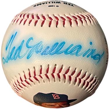 Ted Williams Autographed Fotoball USA MLB Baseball- /1000- COA (bleed sig/Boston Red Sox) - CTBL_042892-Powers Sports Memorabilia