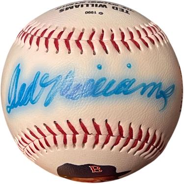 Ted Williams Autographed Fotoball USA MLB Baseball- /1000- COA (bleed sig/Boston Red Sox) - CTBL_042893-Powers Sports Memorabilia