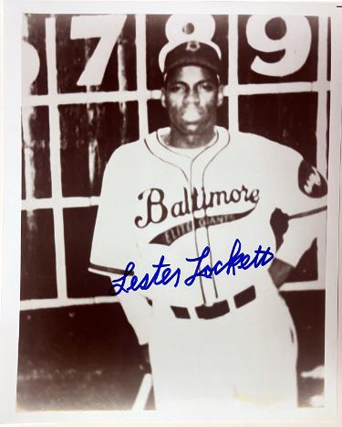 Lester Lockett Autographed Baltimore Elite Giants Vintage B&W 8x10 Photo- COA/CSA Show Ticket/Photo-Powers Sports Memorabilia