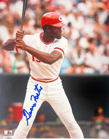 George Foster Autographed Cincinnati Reds MLB Licensed 8x10 Photo- COA/Show Ticket (Big Red Machine MVP)-Powers Sports Memorabilia