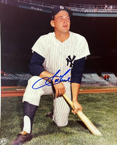 Tom Tresh Autographed New York Yankees MLB Licensed 8x10 Photo imperfect- Collector's Showcase COA (WS Champ/1962 AL ROY)-Powers Sports Memorabilia