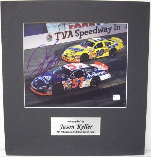 Jason Keller Autographed 13x14 Photo Nascar BuschSeries Custom Matted