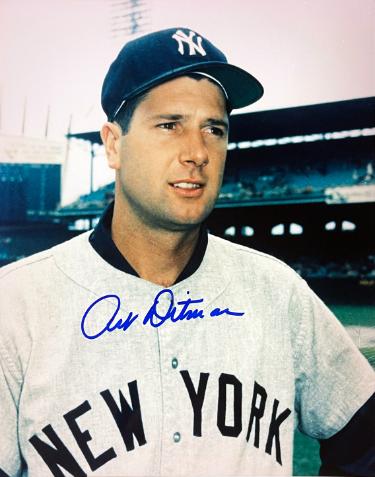 Art Ditmar has hand Autographed this New York Yankees 8x10 Photo imperfect- COA-Powers Sports Memorabilia