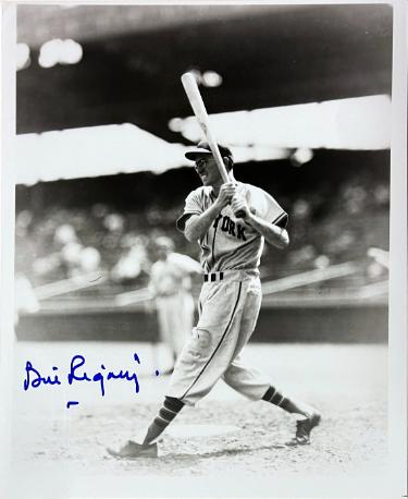 Bill Rigney Autographed New York Giants 8x10 Photo imperfect- COA-Powers Sports Memorabilia