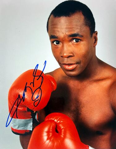 Sugar Ray Leonard Autographed 8x10 Photo imperfect- Prince Of Cards/Darren Prince COA-Powers Sports Memorabilia