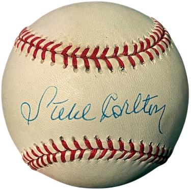 Steve Carlton Autographed RONL Rawlings Official National League Baseball minor tone- COA (Philadelphia Phillies/HOF)-Powers Sports Memorabilia