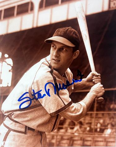 Stan Musial Autographed St. Louis Cardinals Vintage MLB Licensed 8x10 Sepia Photo- COA (HOF)-Powers Sports Memorabilia