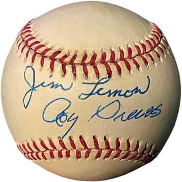Jim Lemon & Roy Sievers dual Autographed ROAL Rawlings Official American League Baseball minor tone- COA (Washington Senators)-Powers Sports Memorabilia